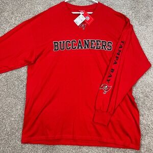 Tampa Bay‎ Buccaneers NFL Red Long Sleeve Sweatshirt Mens 2XL NFL Licensed